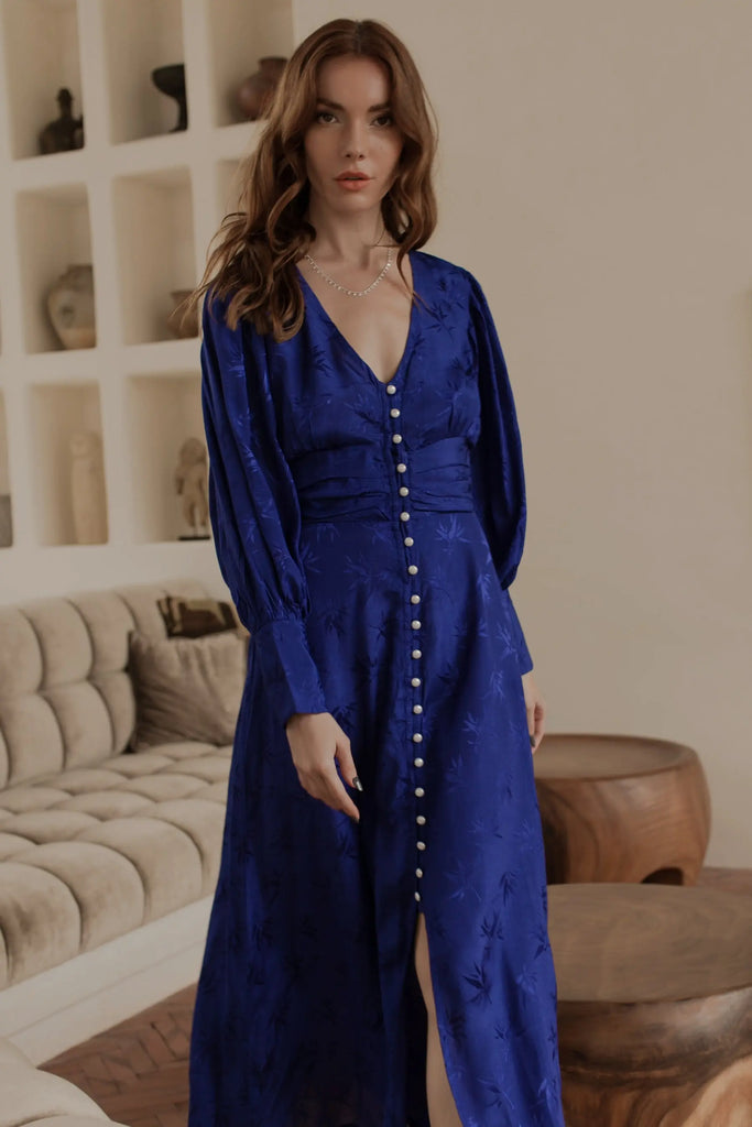 Juliette Pearl Buttons Midi Dress by Bali ELF Bali ELF