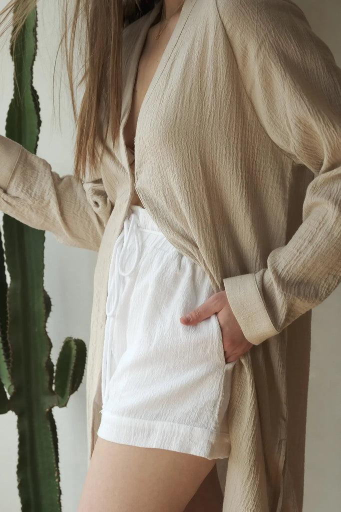 June Short - White by The Handloom The Handloom