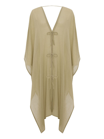 Bodrum Ties Kaftan - Khaki Green