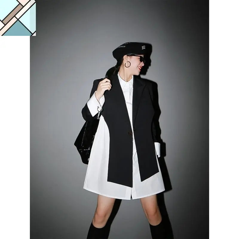 Kaida Cross Split Long Sleeve Jacket by Marigold Shadows MARIGOLD SHADOWS