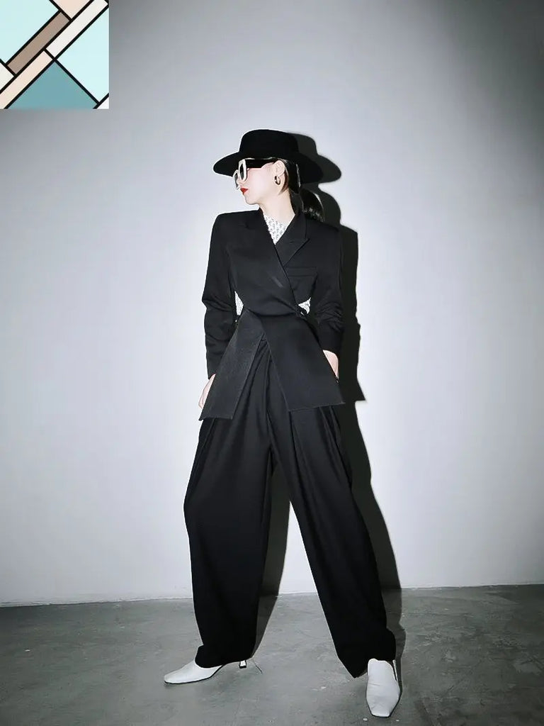 Kaida Cross Split Long Sleeve Jacket by Marigold Shadows MARIGOLD SHADOWS