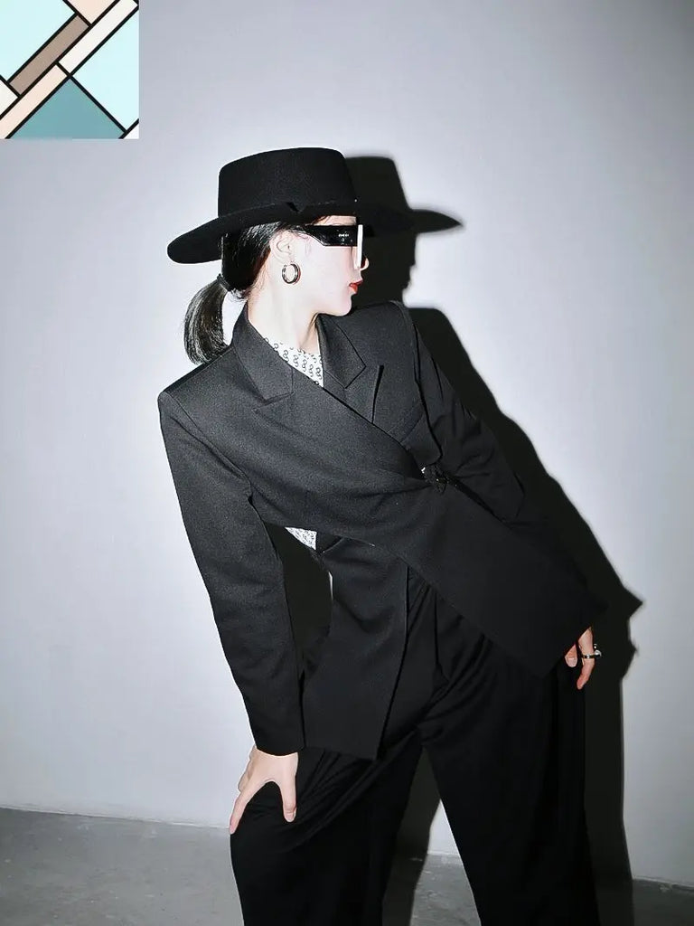 Kaida Cross Split Long Sleeve Jacket by Marigold Shadows MARIGOLD SHADOWS