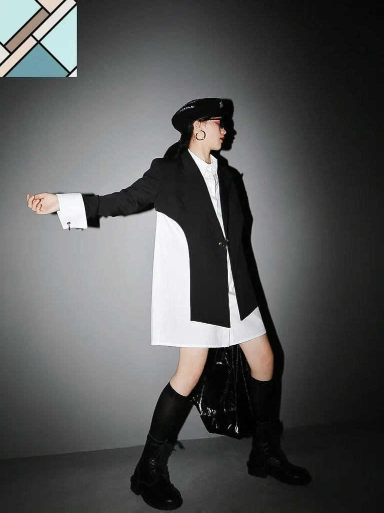 Kaida Cross Split Long Sleeve Jacket by Marigold Shadows MARIGOLD SHADOWS