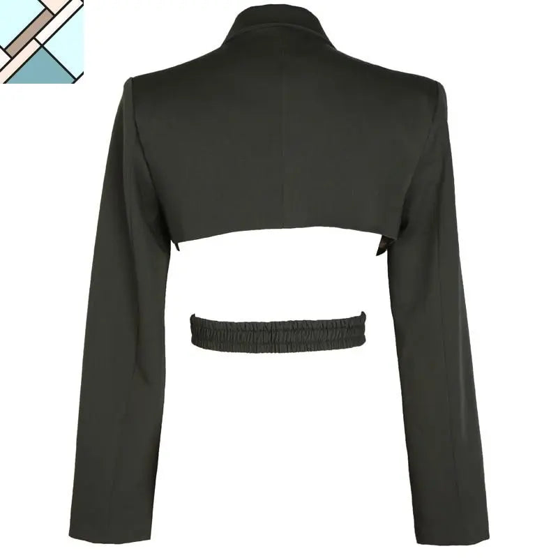 Kaida Cross Split Long Sleeve Jacket by Marigold Shadows MARIGOLD SHADOWS