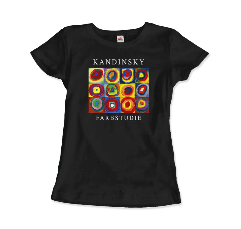 Kandinsky Farbstudie - Color Study, Squares with Concentric Circles, 1913 Artwork T-Shirt by Art-O-Rama Shop ART-O-RAMA-SHOP
