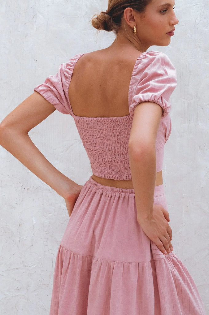 Kiana Linen Crop Top by Bali Lane Bali Lane