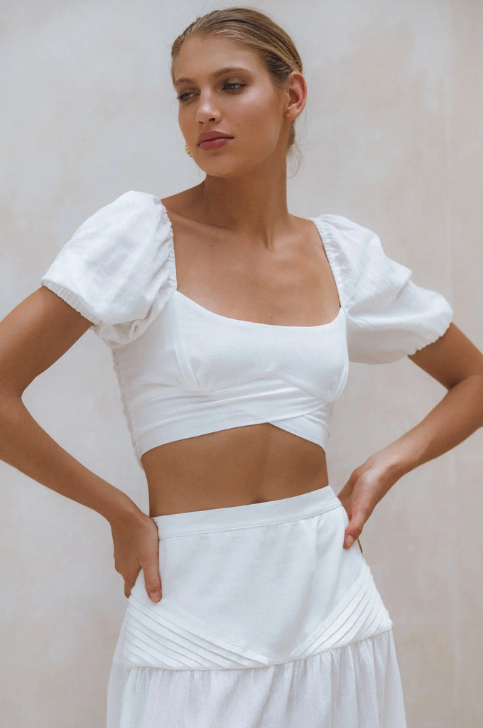 Kiana Linen Crop Top by Bali Lane Bali Lane