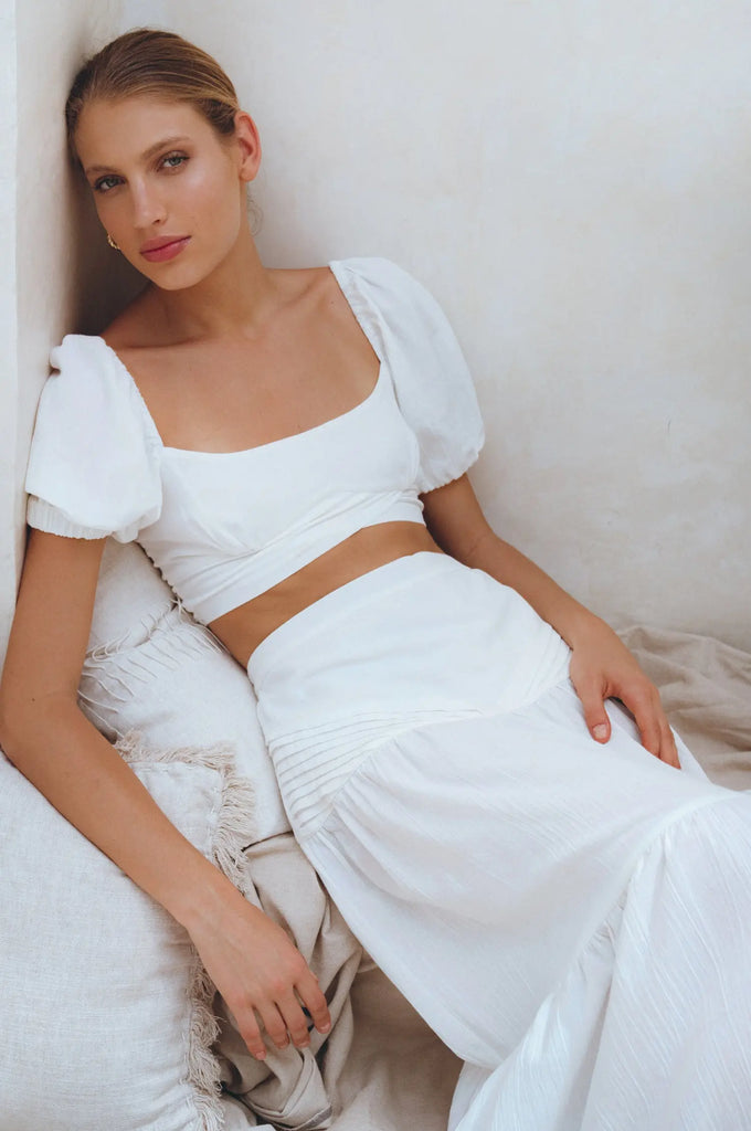 Kiana Linen Crop Top by Bali Lane Bali Lane