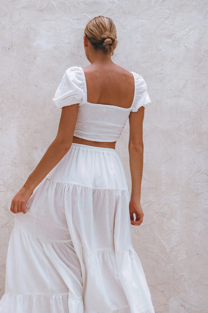 Kiana Linen Crop Top by Bali Lane Bali Lane