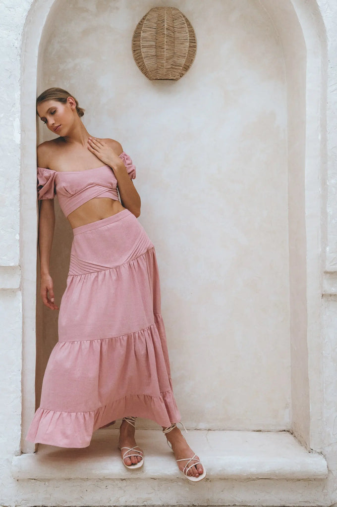 Kiana Linen Crop Top by Bali Lane Bali Lane