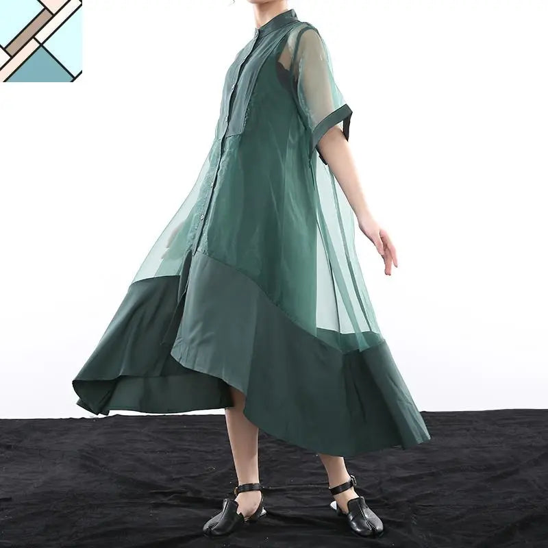 Koharu Irregular Shirt Dress by Marigold Shadows MARIGOLD SHADOWS