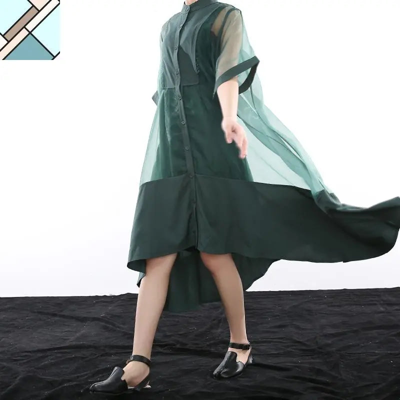 Koharu Irregular Shirt Dress by Marigold Shadows MARIGOLD SHADOWS