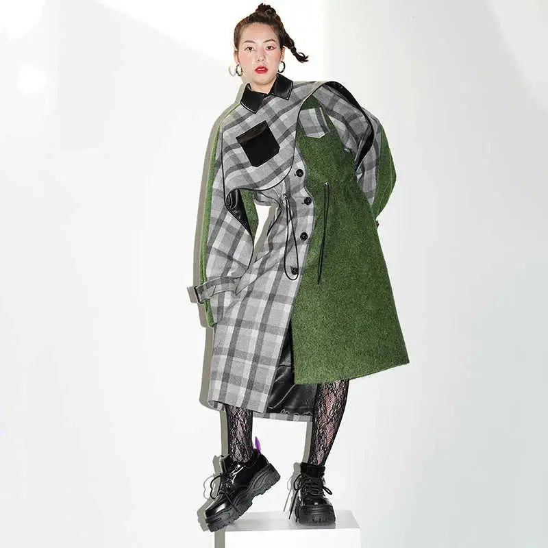 Kuchana Asymmetric Cape Coat by Marigold Shadows Marigold Shadows