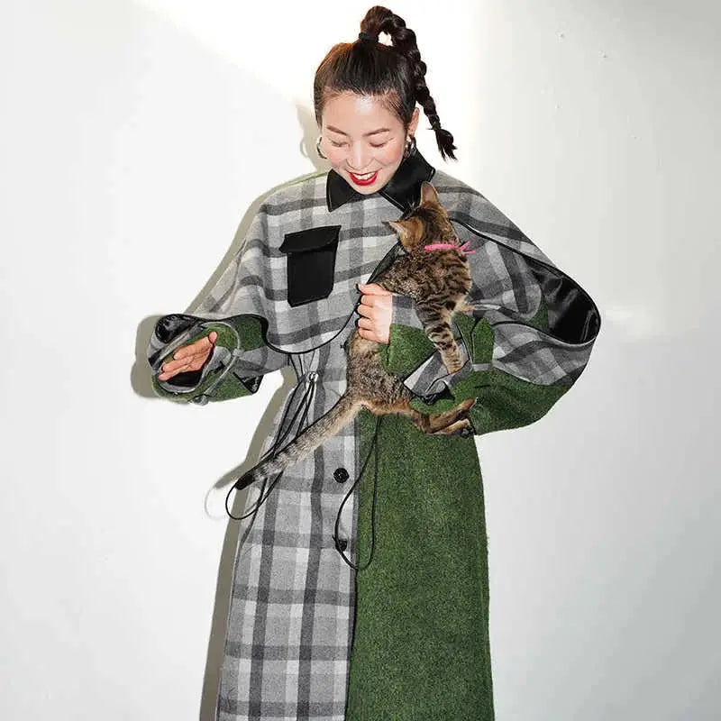 Kuchana Asymmetric Cape Coat by Marigold Shadows Marigold Shadows