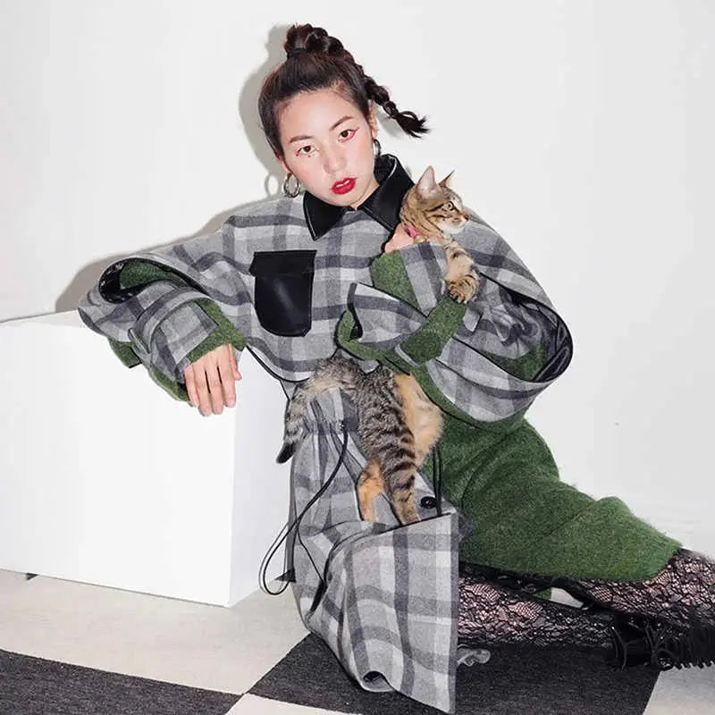 Kuchana Asymmetric Cape Coat by Marigold Shadows Marigold Shadows