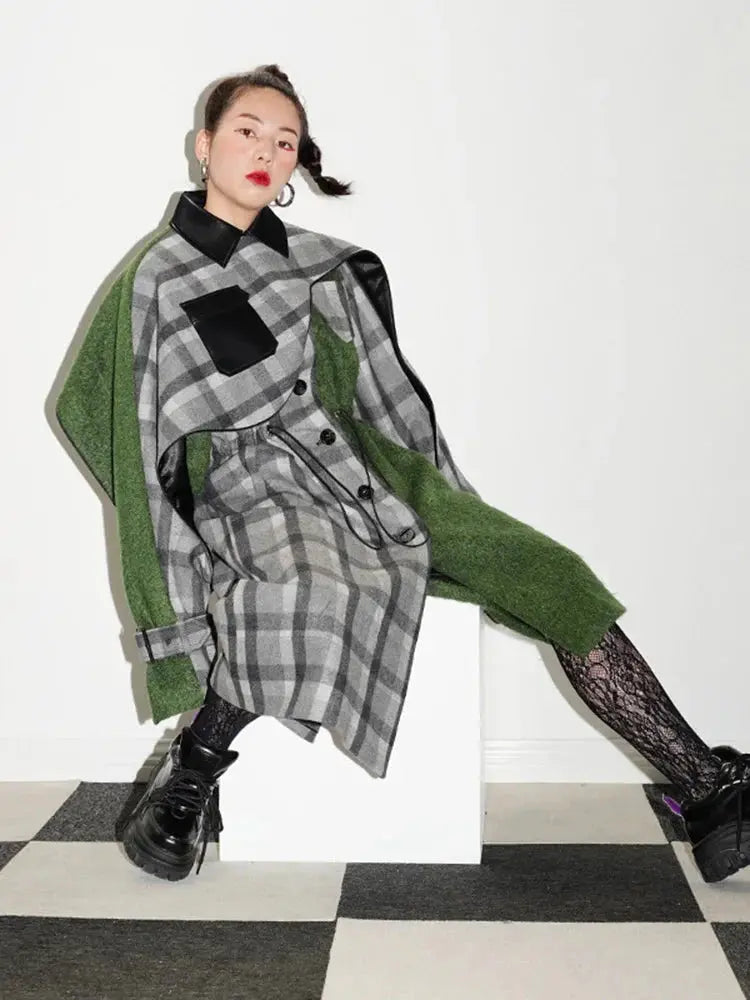 Kuchana Asymmetric Cape Coat by Marigold Shadows Marigold Shadows