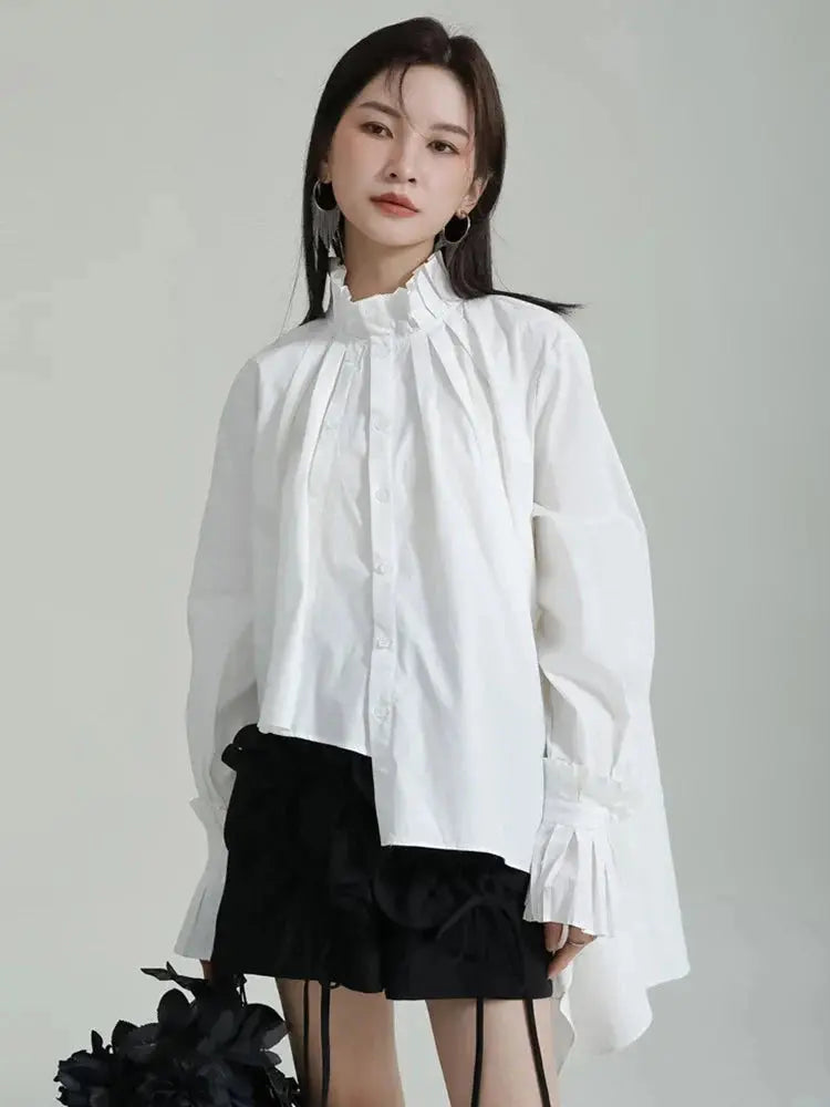 Ladada Pleated Collar Blouse by Marigold Shadows Marigold Shadows