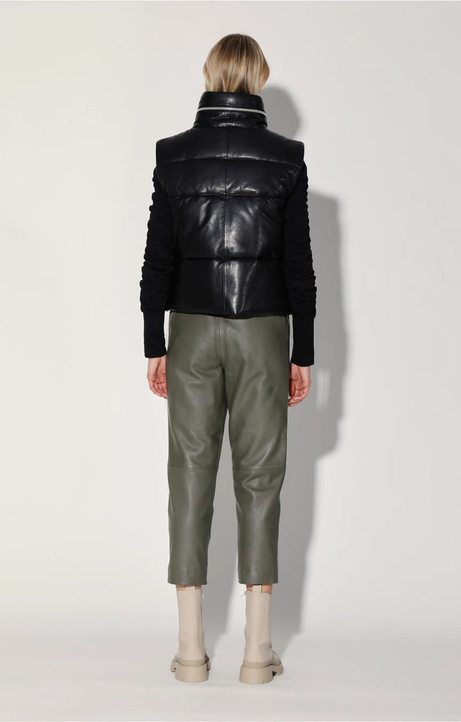 Landon Vest, Black - Puffer Leather by Walter Baker Walter Baker