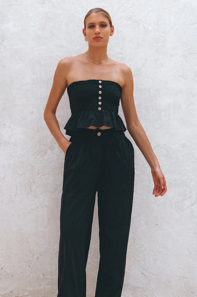 Laura Smocked Linen Top by Bali Lane Bali Lane