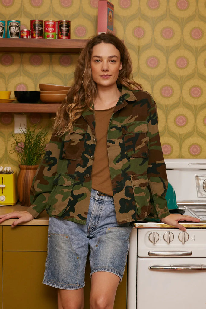 Led Zeppelin Authentic Vintage Camo Army Jacket by People of Leisure People of Leisure