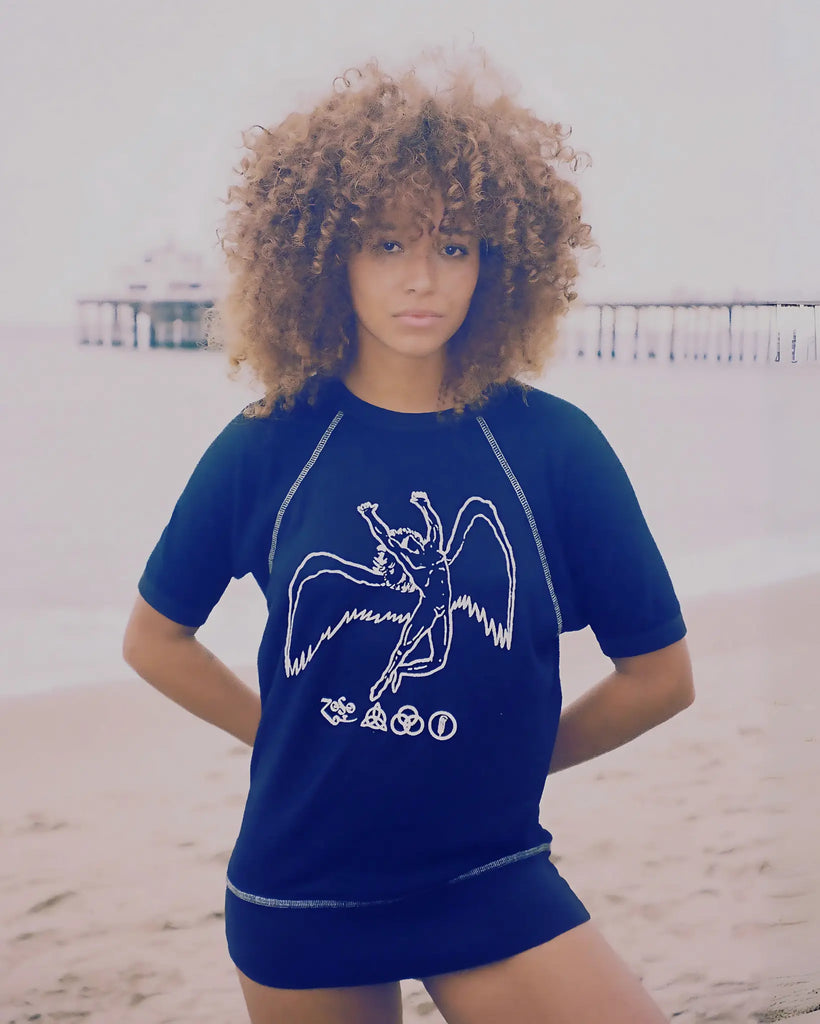 Led Zeppelin Short Sleeve Icarus Raglan by People of Leisure People of Leisure