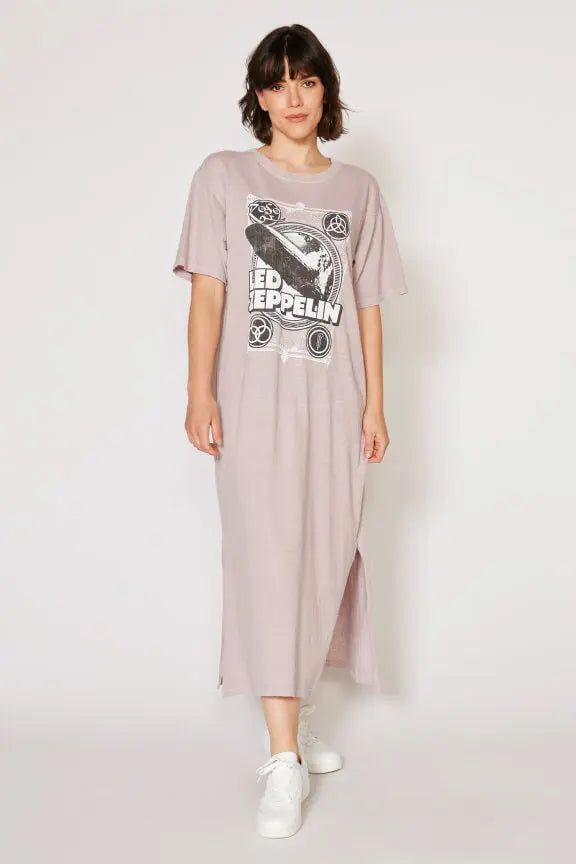 Led Zeppelin Vintage Lavender Dress by People of Leisure People of Leisure