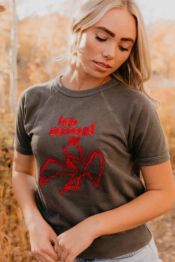 Led Zeppelin '77 Terry Raglan Shirt by People of Leisure People of Leisure