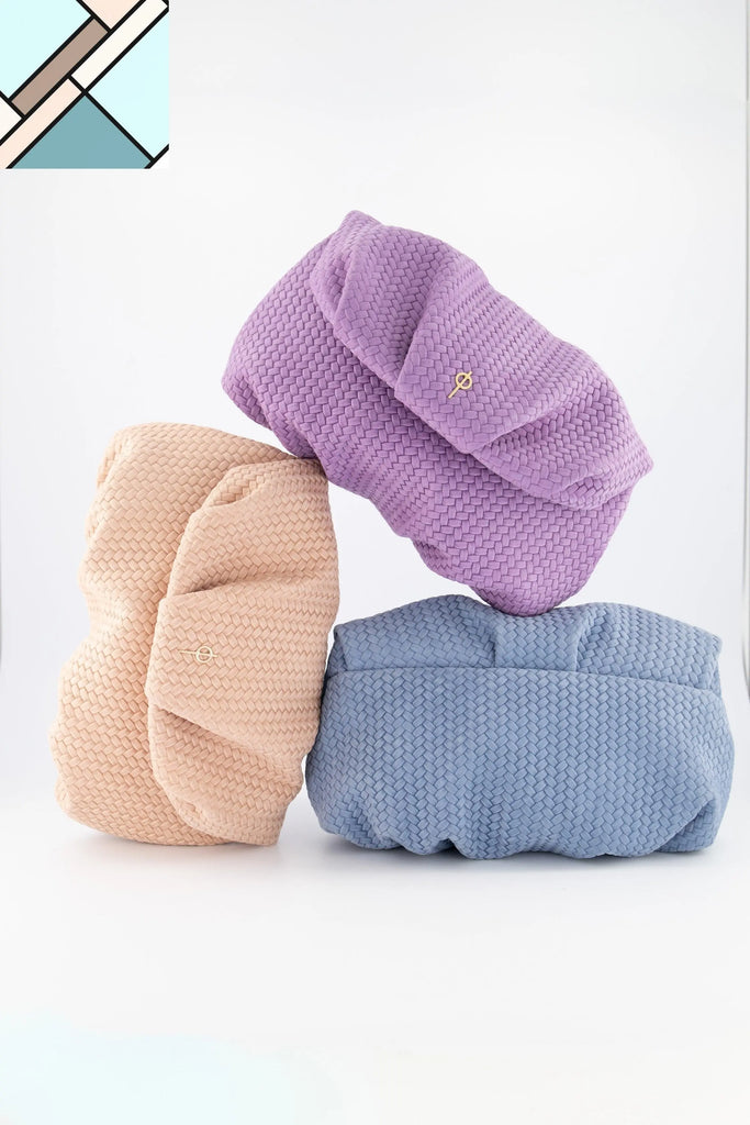 Leda Braid Handbag Blue OTRERA