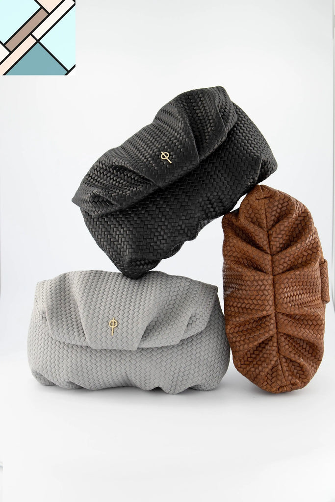 Leda Braid Handbag Grey OTRERA