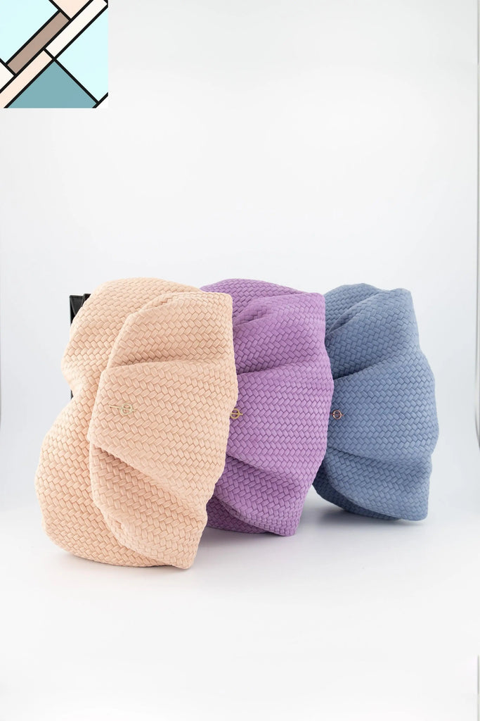 Leda Braid Handbag Navy OTRERA