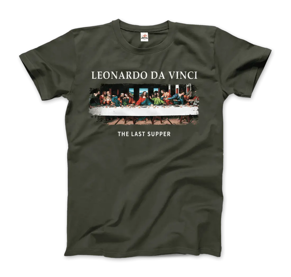Leonardo Da Vinci - The Last Supper Artwork T-Shirt by Art-O-Rama Shop ART-O-RAMA-SHOP