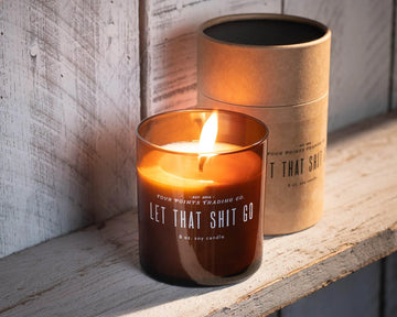 Let That Shit Go 8oz Soy Scented Candle by Four Points Trading Co. FOUR POINTS TRADING CO.