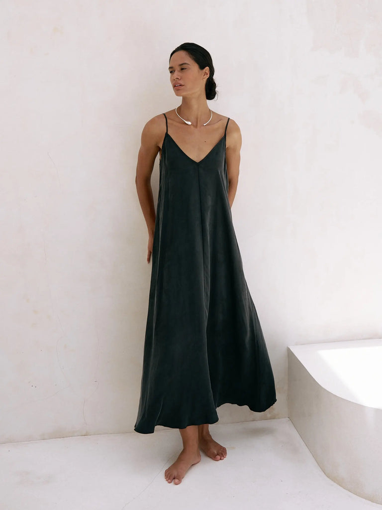 Lucid Flow Maxi Dress - Black by The Handloom The Handloom