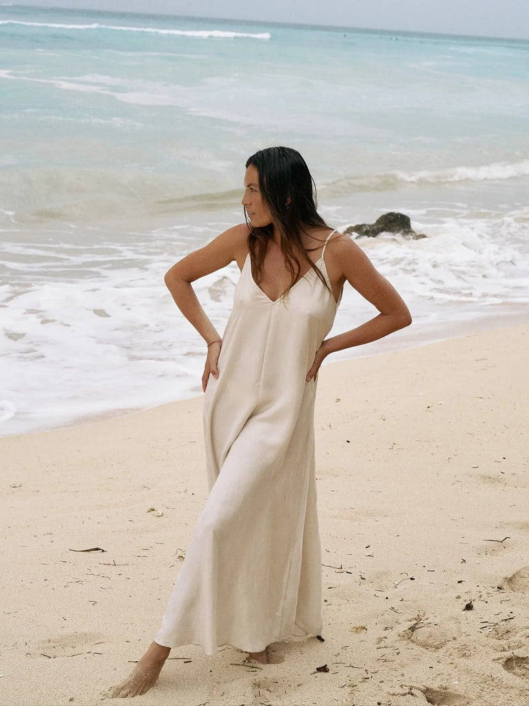 Lucid Flow Maxi Dress - Sand by The Handloom The Handloom