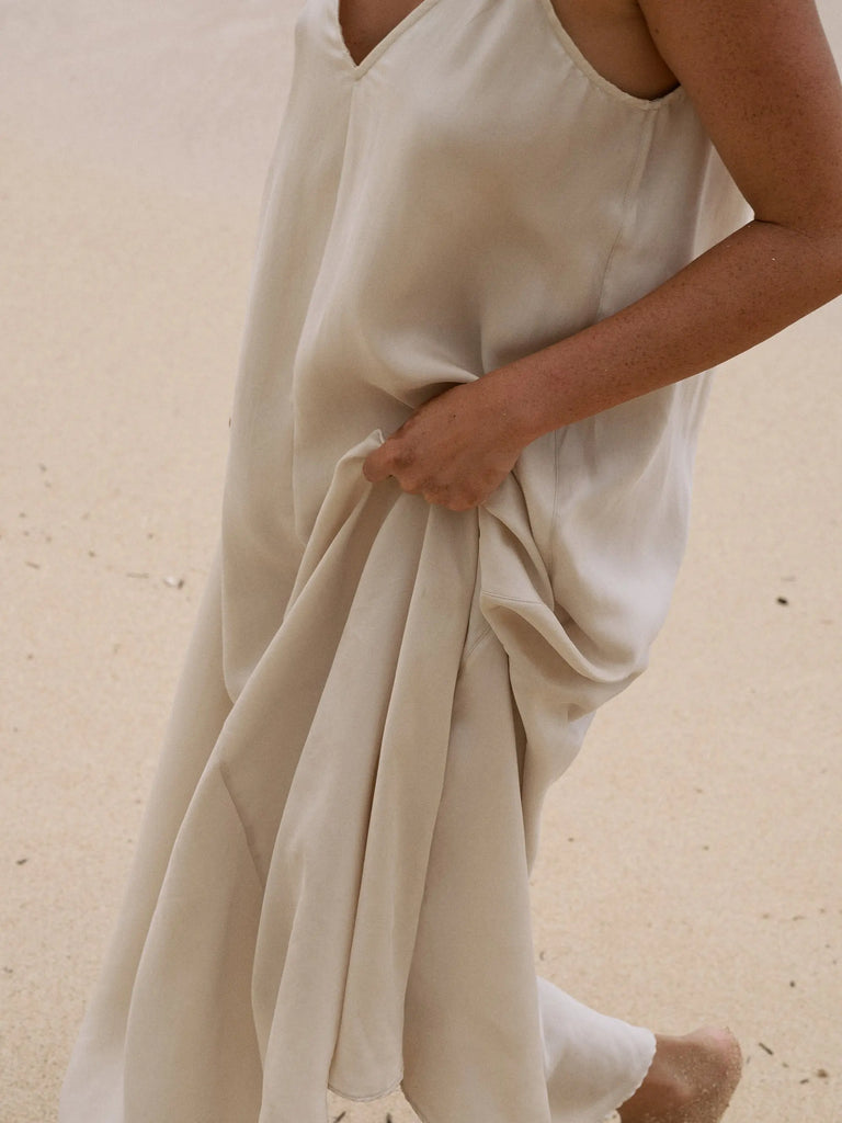 Lucid Flow Maxi Dress - Sand by The Handloom The Handloom