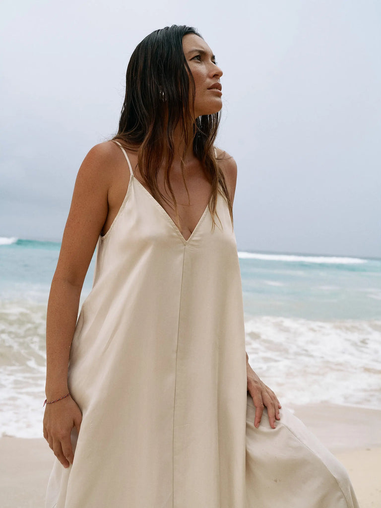 Lucid Flow Maxi Dress - Sand by The Handloom The Handloom
