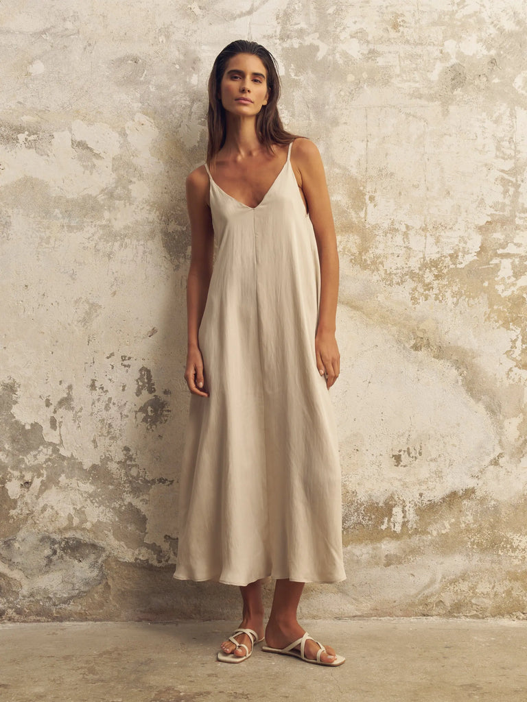 Lucid Flow Maxi Dress - Sand by The Handloom The Handloom