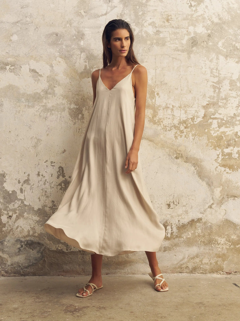 Lucid Flow Maxi Dress - Sand by The Handloom The Handloom