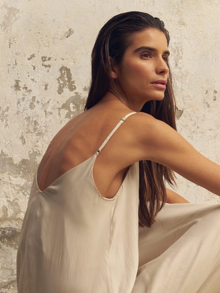 Lucid Flow Maxi Dress - Sand by The Handloom The Handloom