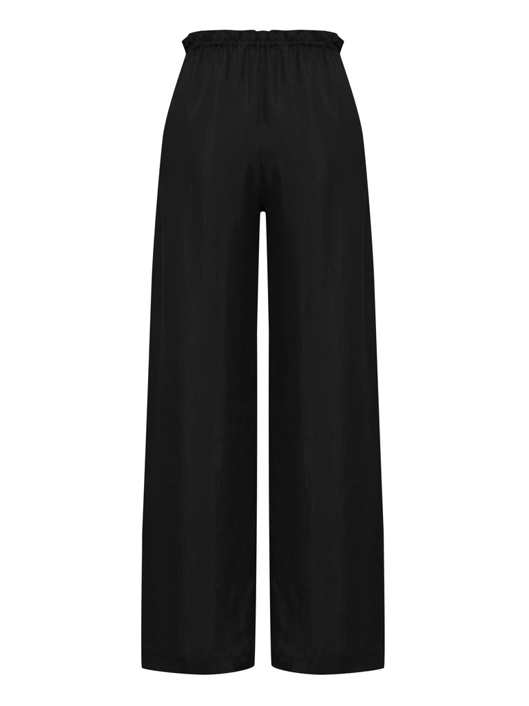 Lucid Flow Tie Pants - Black by The Handloom The Handloom