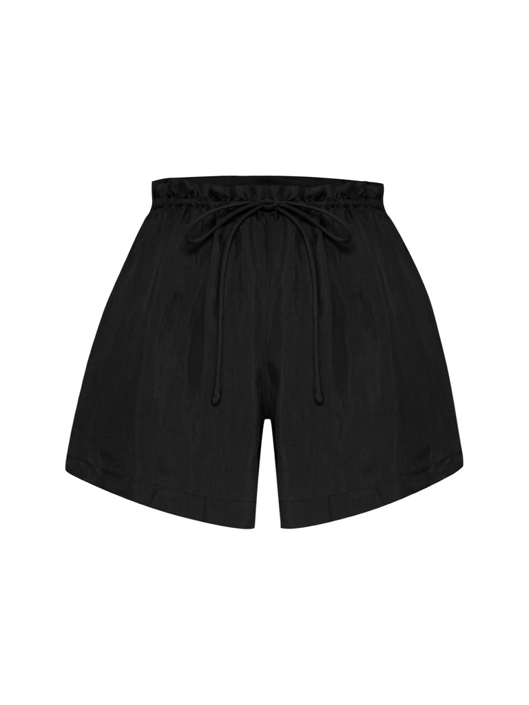 Lucid Flow Tie Shorts - Black by The Handloom The Handloom