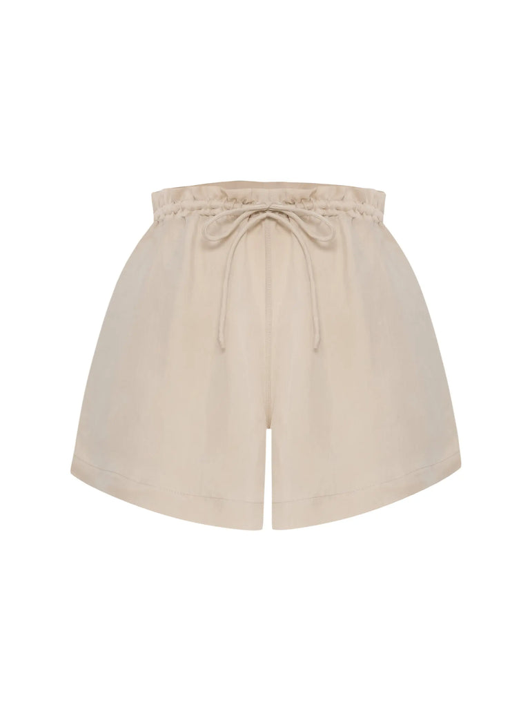 Lucid Flow Tie Shorts - Sand by The Handloom The Handloom