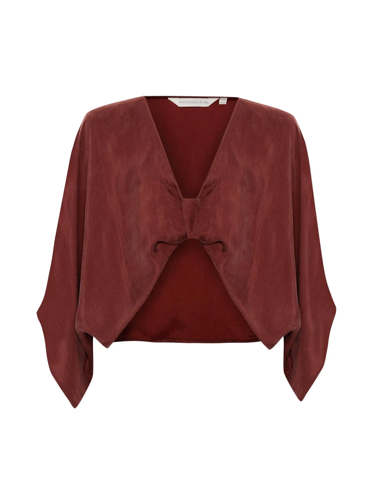 Lucid Knot Top - Burgundy by The Handloom The Handloom