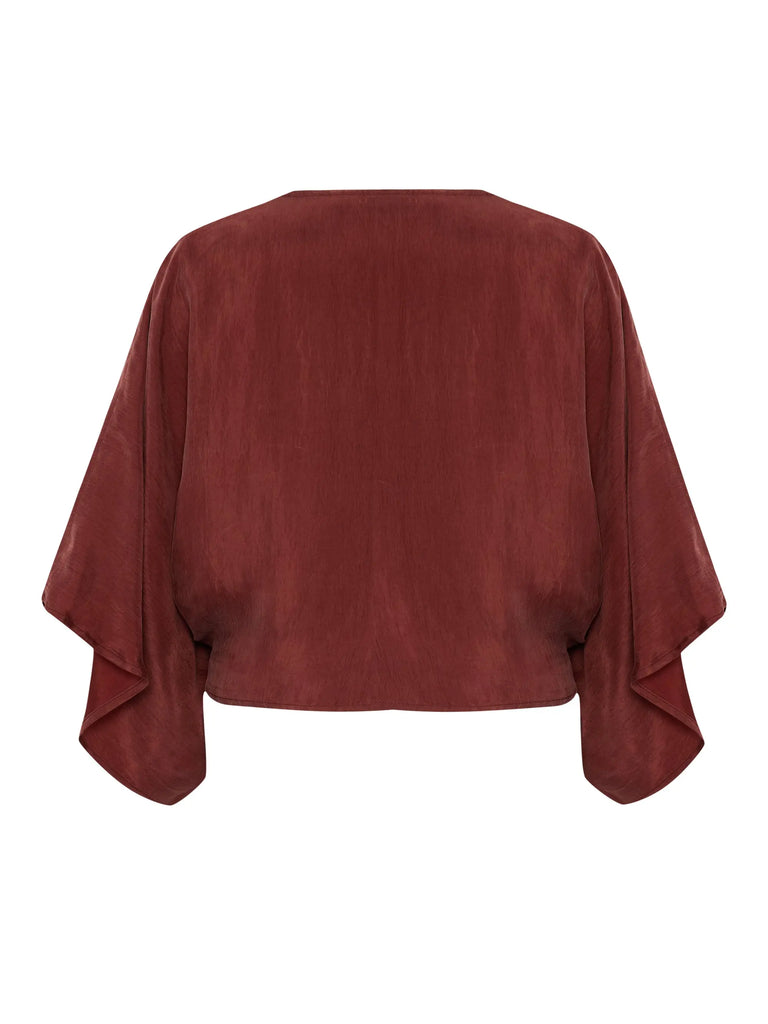 Lucid Knot Top - Burgundy by The Handloom The Handloom