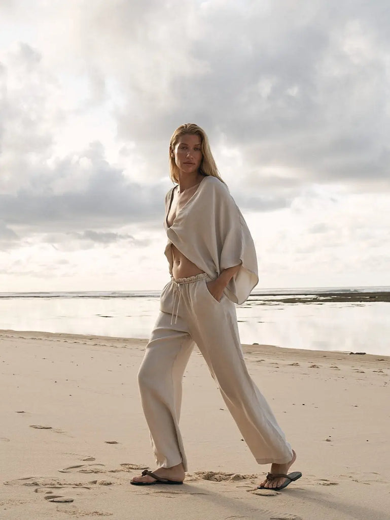 Lucid Knot Top - Sand by The Handloom The Handloom