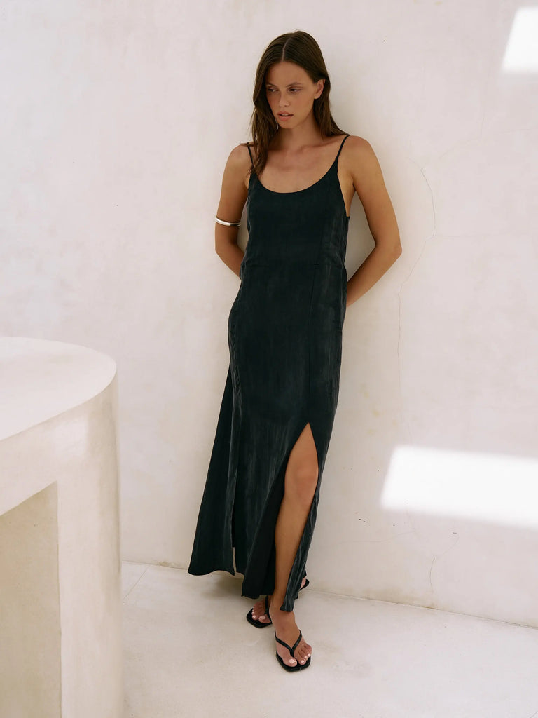 Lucid Midnight Maxi Dress - Black by The Handloom The Handloom