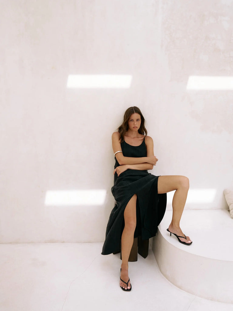 Lucid Midnight Maxi Dress - Black by The Handloom The Handloom