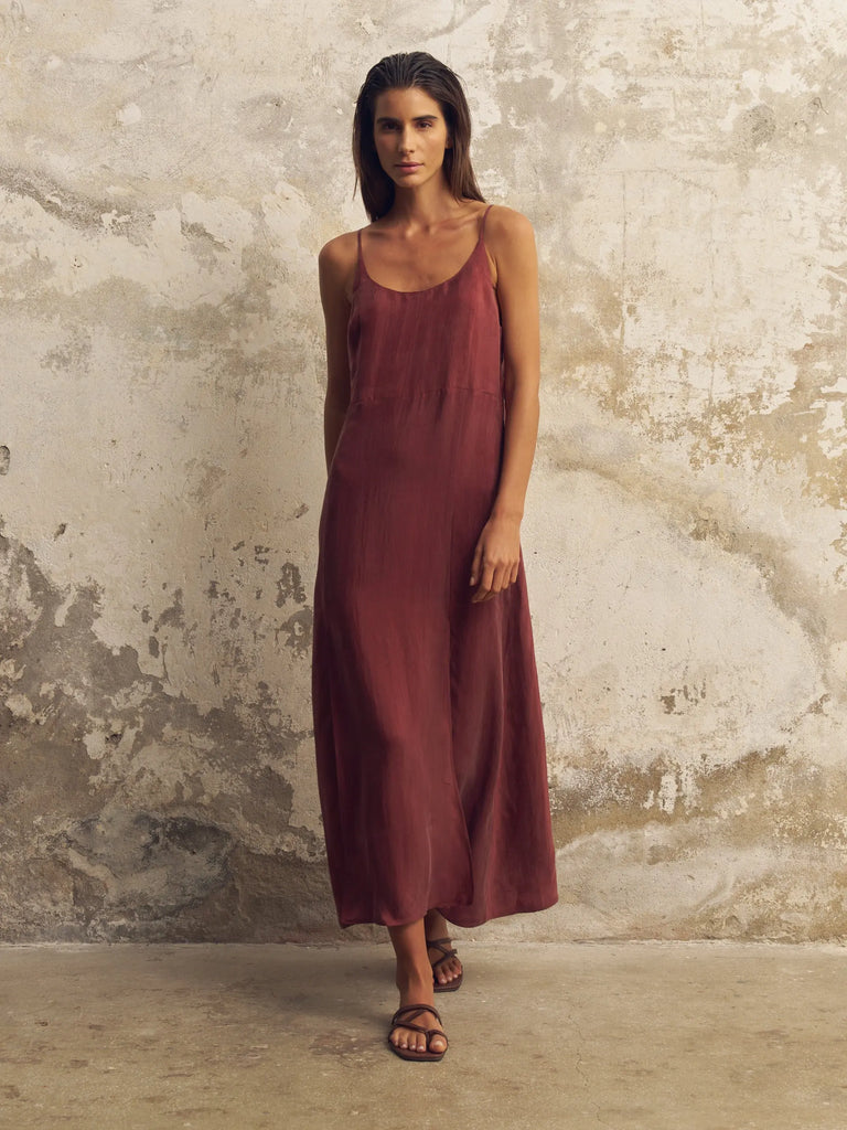 Lucid Midnight Maxi Dress - Burgundy by The Handloom The Handloom