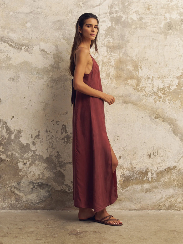 Lucid Midnight Maxi Dress - Burgundy by The Handloom The Handloom