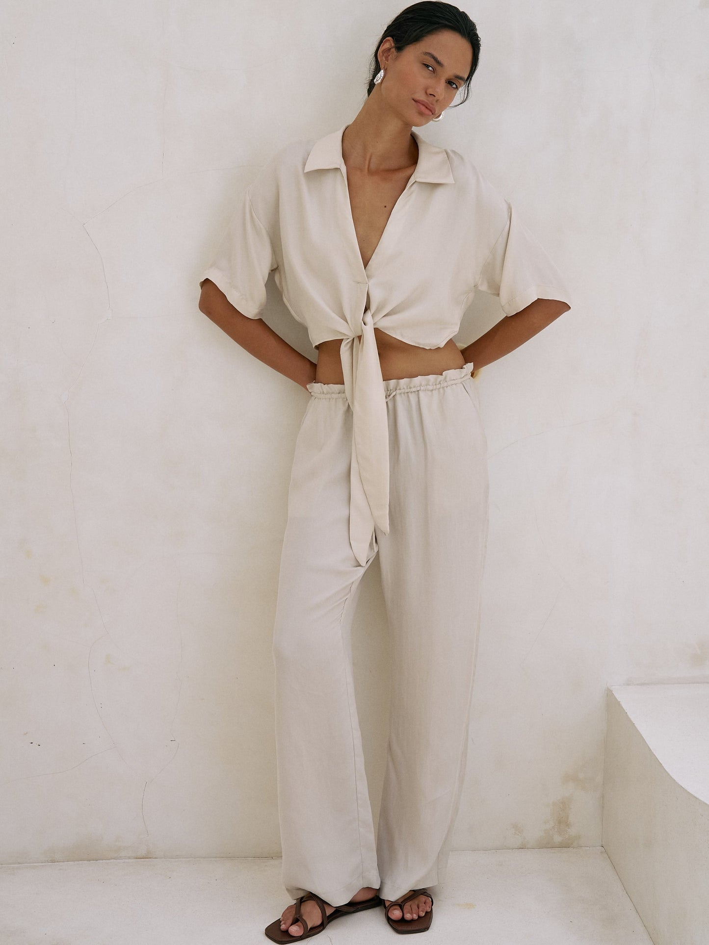 Lucid Tie Shirt - Sand